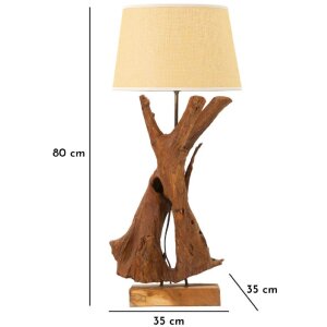 Mauro Ferretti lampa stołowa Tavolo E27 Ø 35x80 cm brązowa
