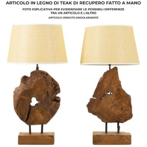 Mauro Ferretti lampa stołowa Kepala E27 Ø 35x69 cm brązowy