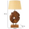 Mauro Ferretti lampa stołowa Kepala E27 Ø 35x69 cm brązowy
