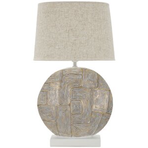 Mauro Ferretti lampa stołowa Eklipsen E27 Ø 38x64 cm złoty biały