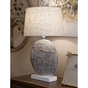Mauro Ferretti lampa stołowa Eklipsen E27 Ø 38x64 cm złoty biały