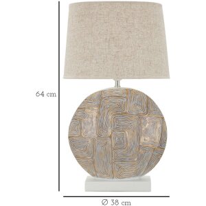 Mauro Ferretti lampa stołowa Eklipsen E27 Ø 38x64 cm złoty biały