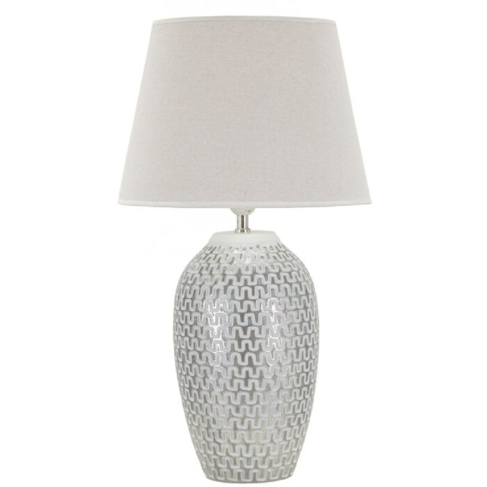 Mauro Ferretti lampa stołowa wave E27 Ø 35x65 cm srebrny biały
