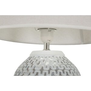 Mauro Ferretti lampa stołowa wave E27 Ø 35x65 cm srebrny biały