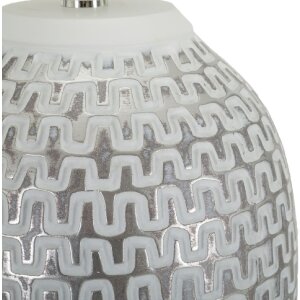 Mauro Ferretti lampa stołowa wave E27 Ø 35x65 cm srebrny biały