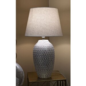 Mauro Ferretti lampa stołowa wave E27 Ø 35x65 cm srebrny biały