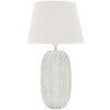 Mauro Ferretti lampa stołowa liść E27 Ø 35x65 cm białe złoto