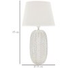 Mauro Ferretti lampa stołowa liść E27 Ø 35x65 cm białe złoto