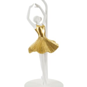 Mauro Ferretti lampa stołowa dancer E27 Ø 28x64 cm złoty biały