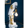 Mauro Ferretti lampa stołowa papuga E27 20x20x50,5 cm białe złoto