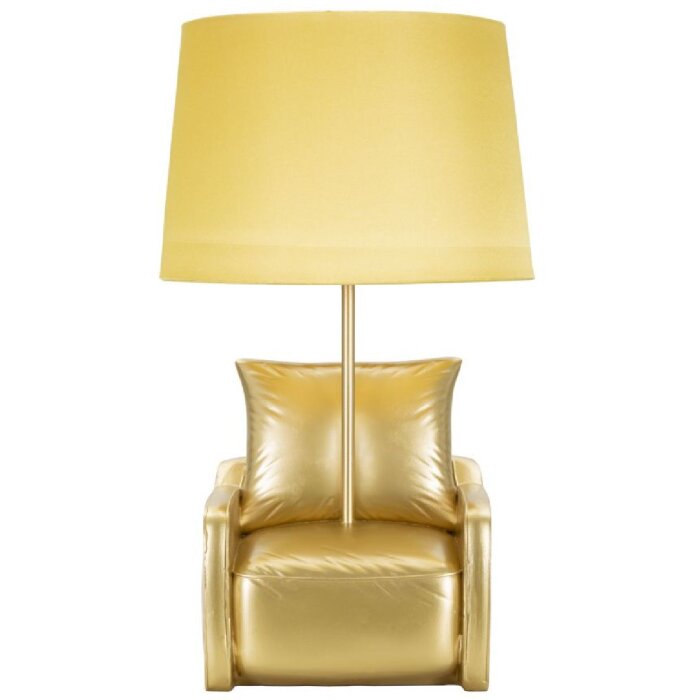 Lampa stołowa Mauro Ferretti mid-century E27 26x46 cm złota