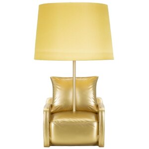 Lampa stołowa Mauro Ferretti mid-century E27 26x46 cm złota