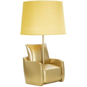 Lampa stołowa Mauro Ferretti mid-century E27 26x46 cm złota