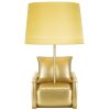 Lampa stołowa Mauro Ferretti mid-century E27 26x46 cm złota