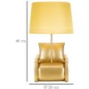 Lampa stołowa Mauro Ferretti mid-century E27 26x46 cm złota