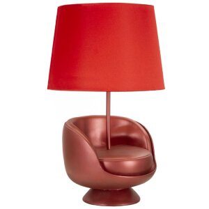 Lampa stołowa Mauro Ferretti mid-century E27 26x43 cm czerwona