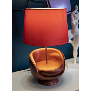 Lampa stołowa Mauro Ferretti mid-century E27 26x43 cm czerwona