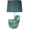Lampa stołowa Mauro Ferretti mid-century E27 26x43 cm turkusowa
