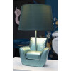 Lampa stołowa Mauro Ferretti mid-century E27 26x43 cm turkusowa