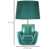 Lampa stołowa Mauro Ferretti mid-century E27 26x43 cm turkusowa