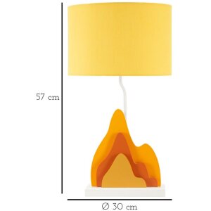 Mauro Ferretti Lampa Stołowa Color Żółta 30x57 cm