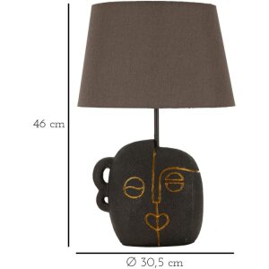 Mauro Ferretti Lampa Stołowa Tribal E27 Brązowo-Złota