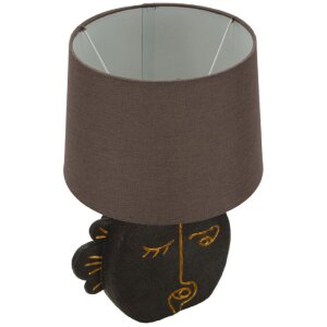 Mauro Ferretti Lampa Stołowa Tribal Brązowo-Złota E27 27,5x39,5 cm