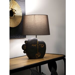 Mauro Ferretti Lampa Stołowa Tribal Brązowo-Złota E27 27,5x39,5 cm