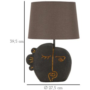 Mauro Ferretti Lampa Stołowa Tribal Brązowo-Złota E27 27,5x39,5 cm