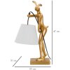 Mauro Ferretti Lampa Stołowa Złoty Królik E14 26x16x47 cm