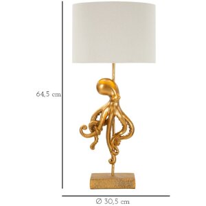Mauro Ferretti Lampa Stołowa Oktopus Złoto Biały