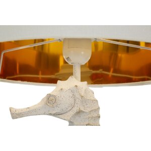 Mauro Ferretti Lampa Stołowa Konik morski Ø 30,5x66,5 cm biało-niebieska
