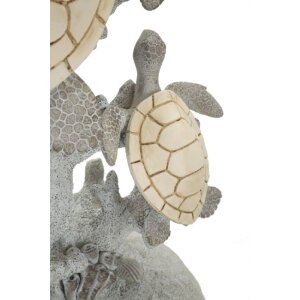 Mauro Ferretti Lampa Stołowa Schildkröte E27 30,5x63,5 cm Biało-Szara