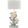 Mauro Ferretti Lampa Stołowa Schildkröte E27 30,5x63,5 cm Biało-Szara