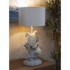 Mauro Ferretti Lampa Stołowa Schildkröte E27 30,5x63,5 cm Biało-Szara