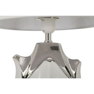 Mauro Ferretti Lampa Stołowa Shiney 30x51 cm Biała Srebrna