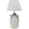 Mauro Ferretti Lampa Stołowa Shiney 30x51 cm Biała Srebrna