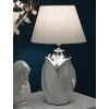 Mauro Ferretti Lampa Stołowa Shiney 30x51 cm Biała Srebrna