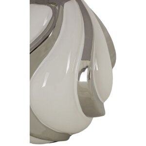 Mauro Ferretti Lampa Stołowa Shiney E27 30x42 cm biało-srebrna