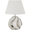 Mauro Ferretti Lampa Stołowa Shiney E27 30x42 cm biało-srebrna
