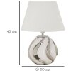 Mauro Ferretti Lampa Stołowa Shiney E27 30x42 cm biało-srebrna