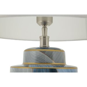 Mauro Ferretti Lampa Stołowa Ceramiczna Elegancja Niebieska Ø 40x64 cm