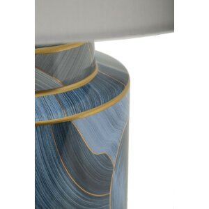 Mauro Ferretti Lampa Stołowa Ceramiczna Elegancja Niebieska Ø 40x64 cm