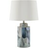 Mauro Ferretti Lampa Stołowa Ceramiczna Elegancja Niebieska Ø 40x64 cm