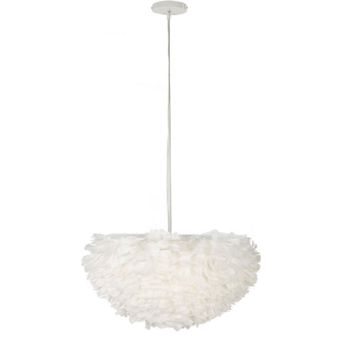 Mauro Ferretti Lampa Sufitowa Feder E27 60x30 cm Biała