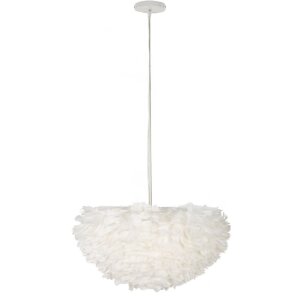 Mauro Ferretti Lampa Sufitowa Feder E27 60x30 cm Biała