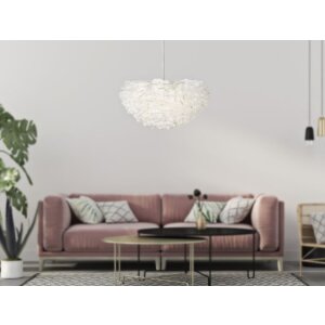 Mauro Ferretti Lampa Sufitowa Feder E27 60x30 cm Biała