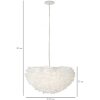 Mauro Ferretti Lampa Sufitowa Feder E27 60x30 cm Biała