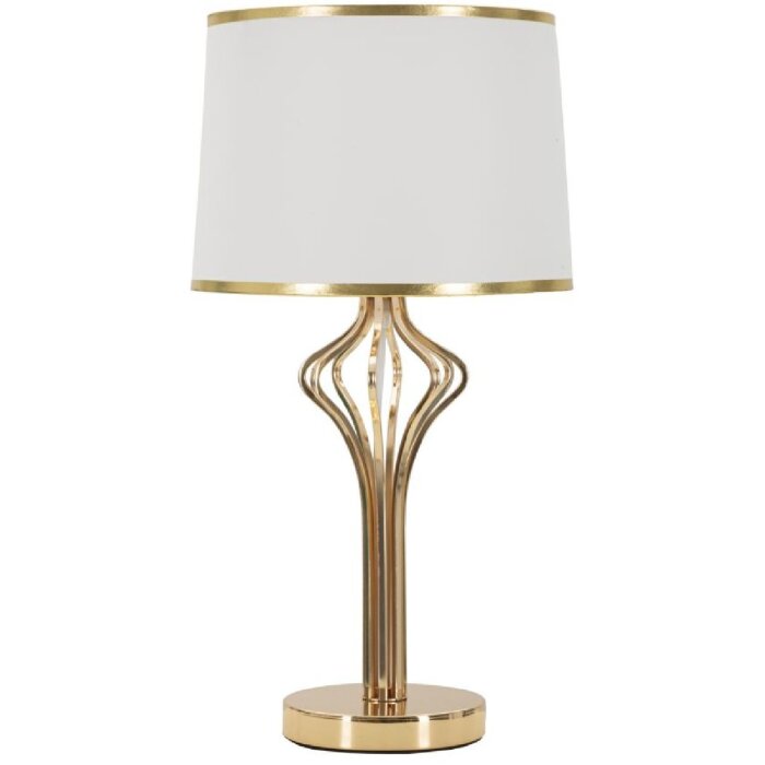 Mauro Ferretti Lampa Stołowa Slimmy 28x53 cm Biało-Złota