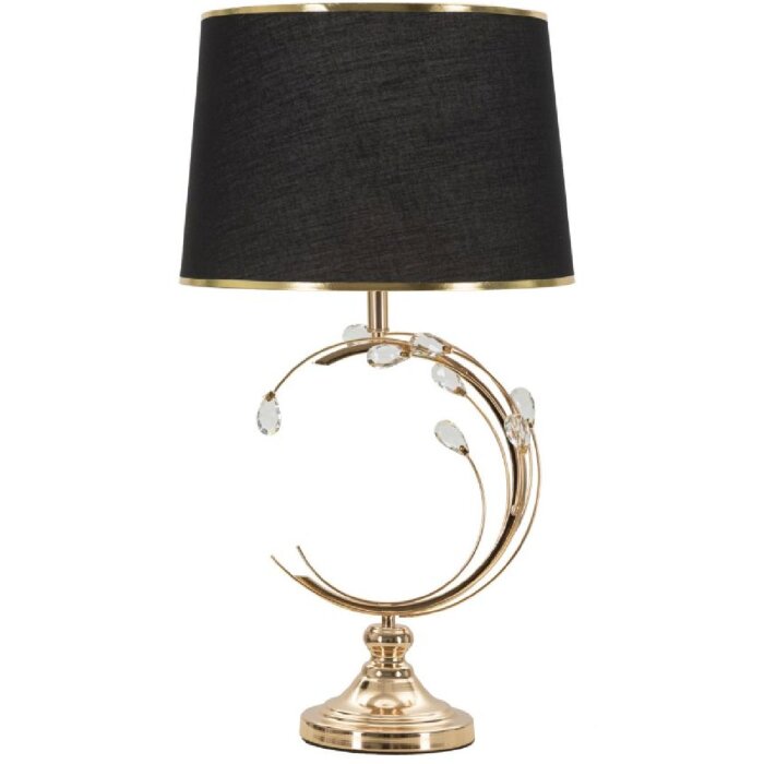 Mauro Ferretti Lampa Stołowa Bruxelles E27 Ø 36x65 cm Czarno-Złota